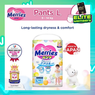 MERRIES Walker Pants Size L (for 9kg to 14kg) 44s (Expiry: Nov`2025)