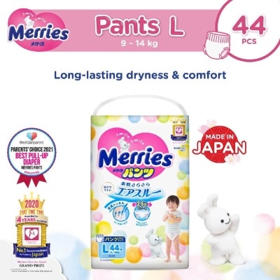 MERRIES Walker Pants Size L (for 9kg to 14kg) 44s (Expiry: Nov`2025)