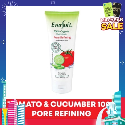 EVERSOFT Organic Tomato & Cucumber Facial Cleanser 100g