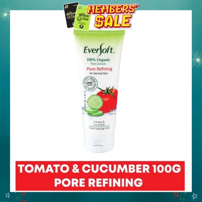 EVERSOFT - Organic Tomato & Cucumber Facial Cleanser 100g