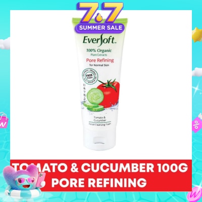EVERSOFT - Organic Tomato & Cucumber Facial Cleanser 100g