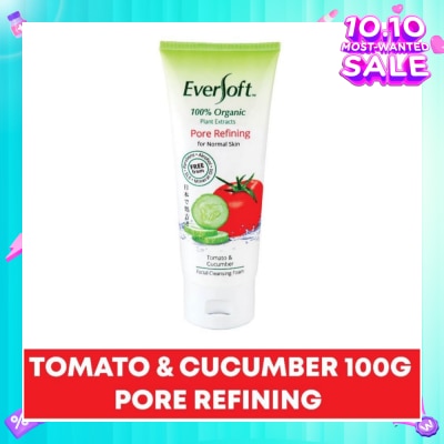 EVERSOFT Organic Tomato & Cucumber Facial Cleanser 100g