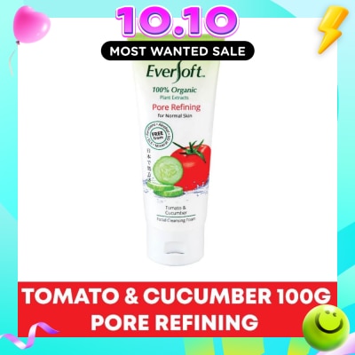 EVERSOFT Organic Tomato & Cucumber Facial Cleanser 100g image