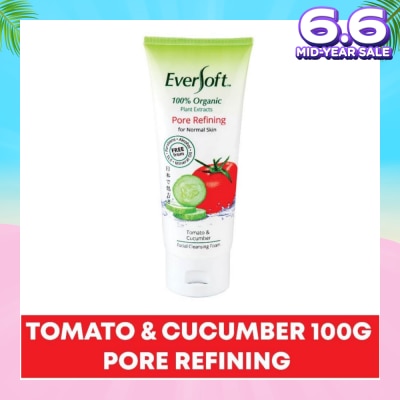 EVERSOFT Organic Tomato & Cucumber Facial Cleanser 100g
