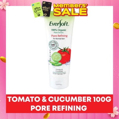 EVERSOFT Organic Tomato & Cucumber Facial Cleanser 100g