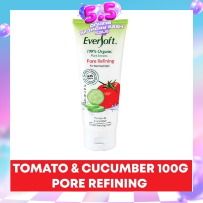 EVERSOFT - Organic Tomato & Cucumber Facial Cleanser 100g
