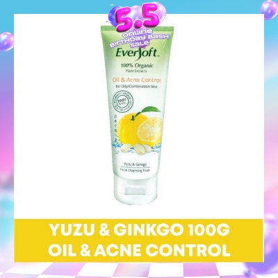 EVERSOFT - Organic Yuzu & Ginkgo Facial Cleanser 100g