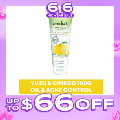 EVERSOFT - Organic Yuzu & Ginkgo Facial Cleanser 100g