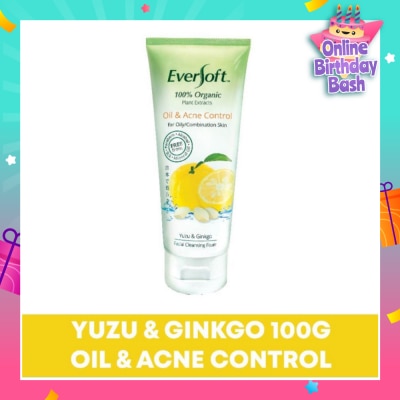 EVERSOFT Organic Yuzu & Ginkgo Facial Cleanser 100g