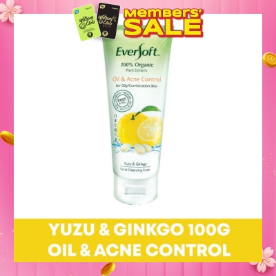 EVERSOFT Organic Yuzu & Ginkgo Facial Cleanser 100g