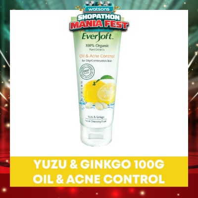 EVERSOFT - Organic Yuzu & Ginkgo Facial Cleanser 100g