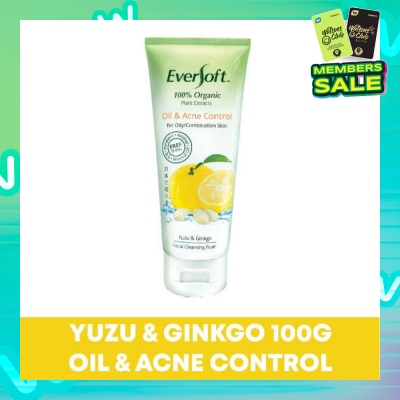 EVERSOFT Organic Yuzu & Ginkgo Facial Cleanser 100g