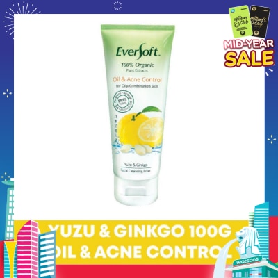EVERSOFT Organic Yuzu & Ginkgo Facial Cleanser 100g