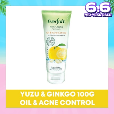 EVERSOFT Organic Yuzu & Ginkgo Facial Cleanser 100g