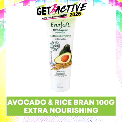 EVERSOFT - Organic Avocado & Rice Bran Facial Cleanser 100g image