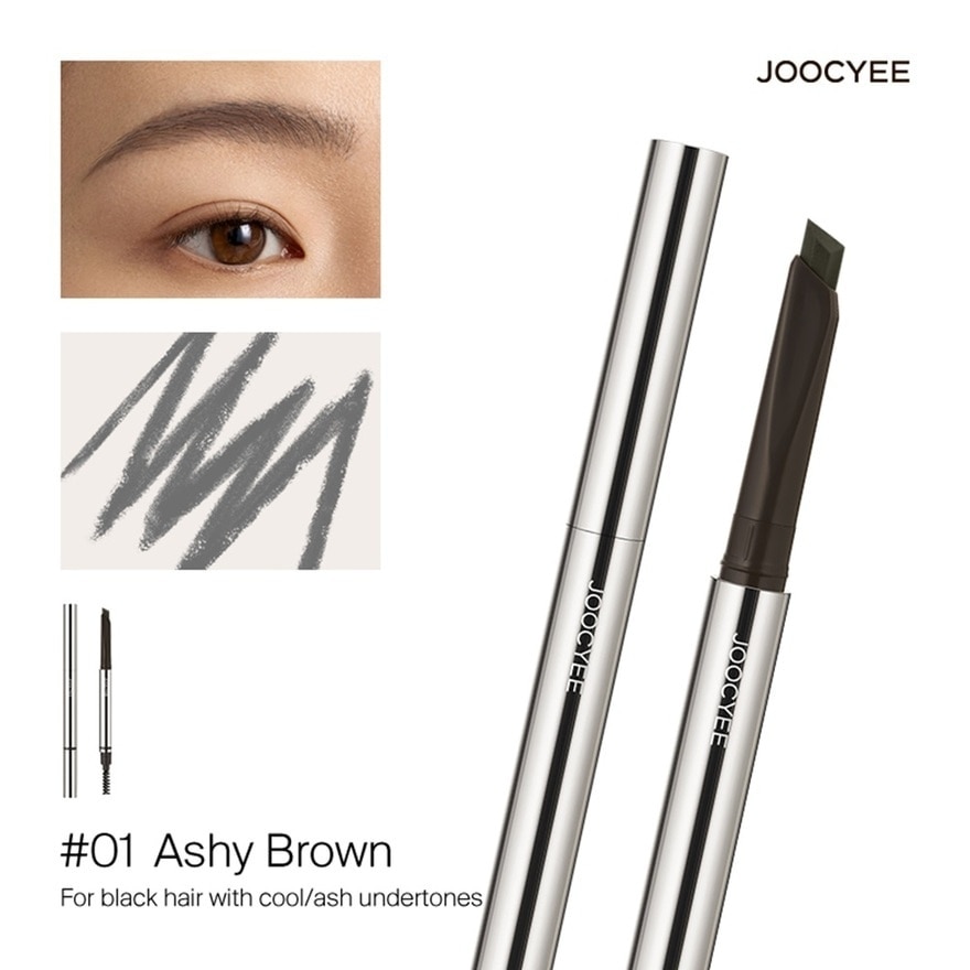 Hexagonal Eyebrow Pencil 01 Ashy Brown 1s