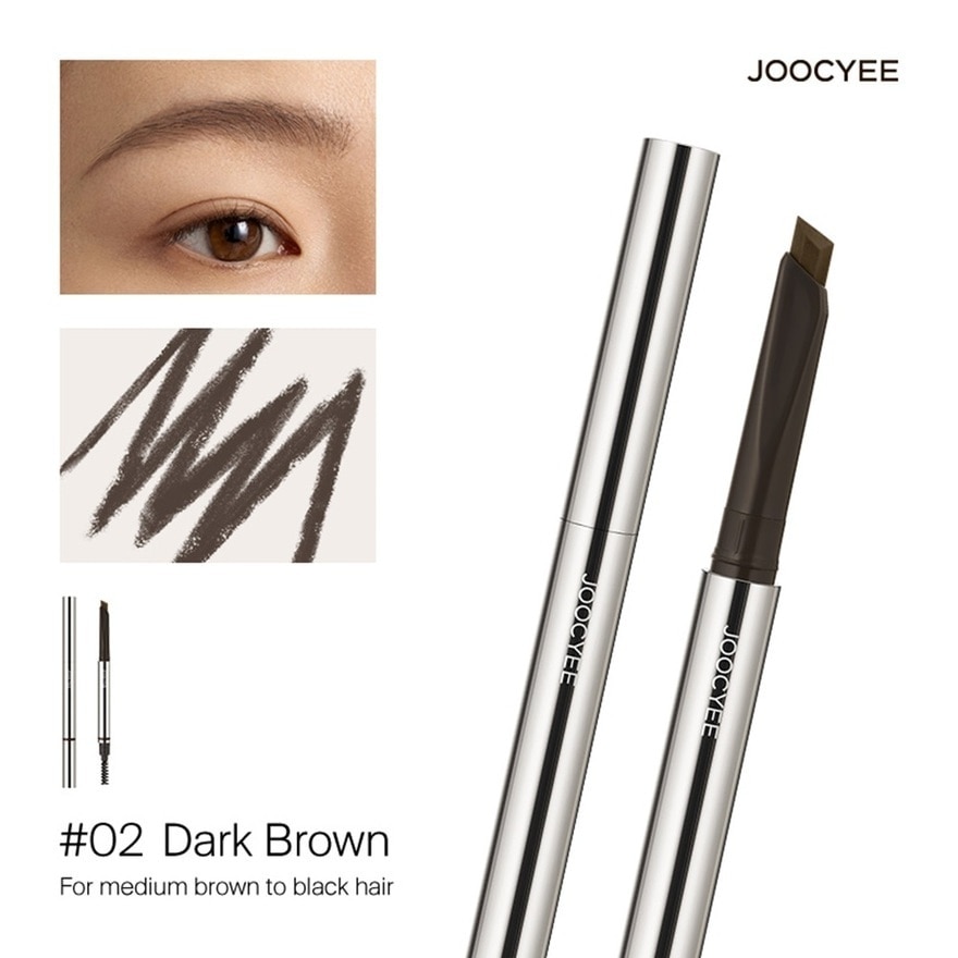 Hexagonal Eyebrow Pencil 02 Dark Brown 1s