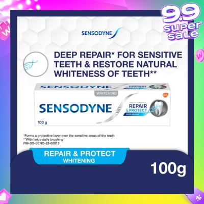 SENSODYNE Sensitive Teeth Oral Care Toothpaste Deep Repair & Protect Whitening (Dental Sensitivity Relief) 100g