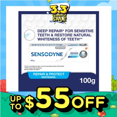 SENSODYNE Sensitive Teeth Oral Care Toothpaste Deep Repair & Protect Whitening (Dental Sensitivity Relief) 100g