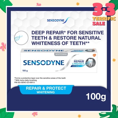 SENSODYNE Sensitive Teeth Oral Care Toothpaste Deep Repair & Protect Whitening (Dental Sensitivity Relief) 100g