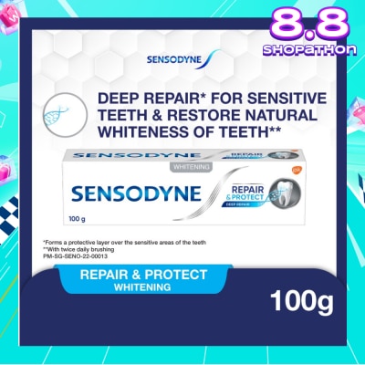 SENSODYNE Sensitive Teeth Oral Care Toothpaste Deep Repair & Protect Whitening (Dental Sensitivity Relief) 100g
