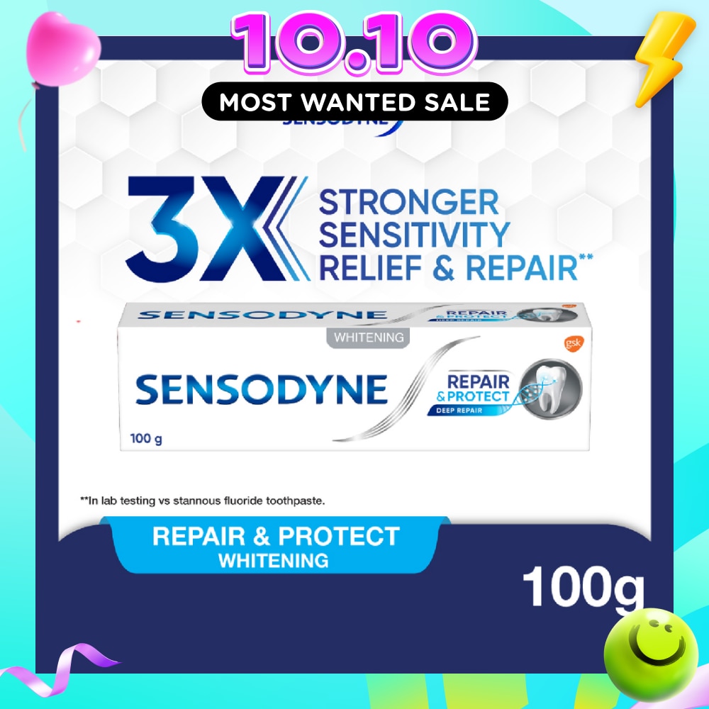 Sensitive Teeth Oral Care Toothpaste Deep Repair & Protect Whitening (Dental Sensitivity Relief) 100g image