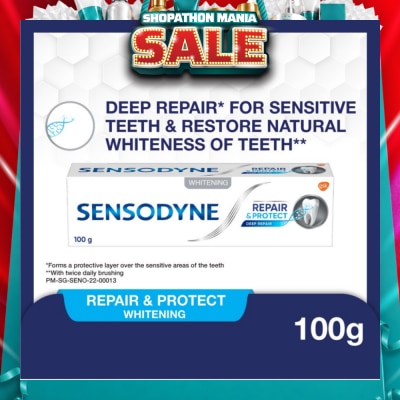 SENSODYNE - Sensitive Teeth Oral Care Toothpaste Deep Repair & Protect Whitening (Dental Sensitivity Relief) 100g