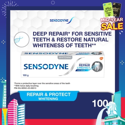 SENSODYNE Sensitive Teeth Oral Care Toothpaste Deep Repair & Protect Whitening (Dental Sensitivity Relief) 100g