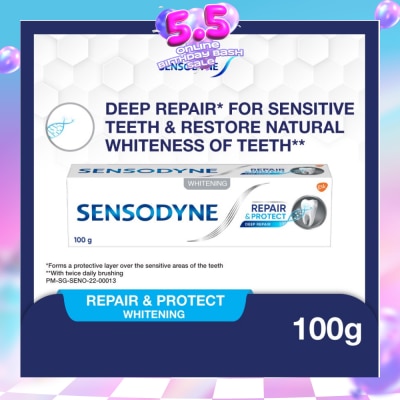SENSODYNE - Sensitive Teeth Oral Care Toothpaste Deep Repair & Protect Whitening (Dental Sensitivity Relief) 100g