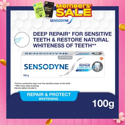 SENSODYNE Sensitive Teeth Oral Care Toothpaste Deep Repair & Protect Whitening (Dental Sensitivity Relief) 100g