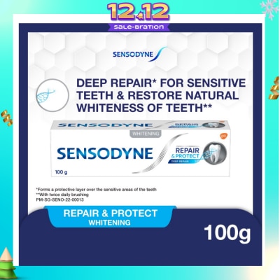 SENSODYNE Sensitive Teeth Oral Care Toothpaste Deep Repair & Protect Whitening (Dental Sensitivity Relief) 100g