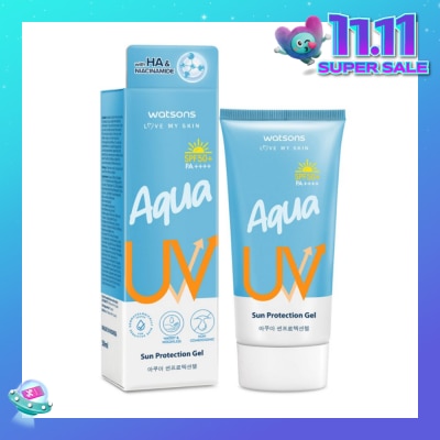 WATSONS Aqua UV Sun Protection Gel SPF50+ PA++++ 50ml