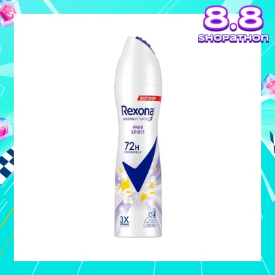 REXONA Free Spirit Anti Perspirant With Motion Activated Technology (Provides Up To 72 Hours Protection Against Sweat And Odour) 135ml