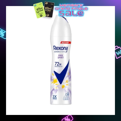REXONA Free Spirit Anti Perspirant With Motion Activated Technology (Provides Up To 72 Hours Protection Against Sweat And Odour) 135ml