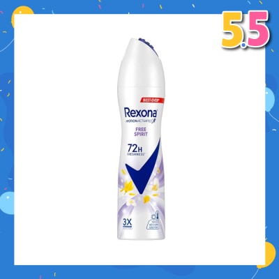 REXONA Free Spirit Anti Perspirant With Motion Activated Technology (Provides Up To 72 Hours Protection Against Sweat And Odour) 135ml