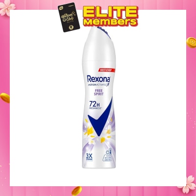REXONA Free Spirit Anti Perspirant With Motion Activated Technology (Provides Up To 72 Hours Protection Against Sweat And Odour) 135ml