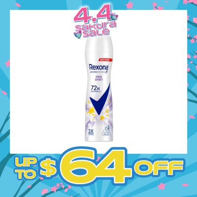REXONA - Free Spirit Anti Perspirant With Motion Activated Technology (Provides Up To 72 Hours Protection Against Sweat And Odour) 135ml