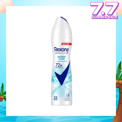 REXONA Shower Clean And Brightening Anti Perspirant With Motion Activated Technology (Provides Up To 72 Hours Protection Against Sweat And Odour) 135ml