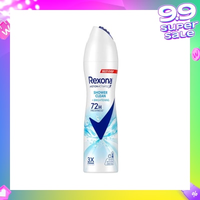 REXONA Shower Clean And Brightening Anti Perspirant With Motion Activated Technology (Provides Up To 72 Hours Protection Against Sweat And Odour) 135ml