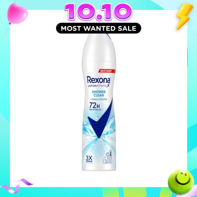 REXONA Shower Clean And Brightening Anti Perspirant With Motion Activated Technology (Provides Up To 72 Hours Protection Against Sweat And Odour) 135ml image