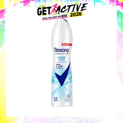 REXONA - Shower Clean And Brightening Anti Perspirant With Motion Activated Technology (Provides Up To 72 Hours Protection Against Sweat And Odour) 135ml image