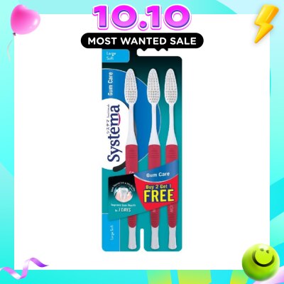 SYSTEMA Gum Care Toothbrush Large Soft Buy 2 Free 1 Packset 3s image
