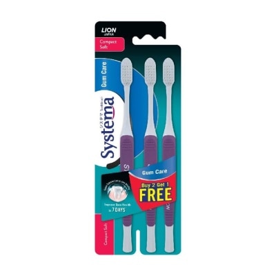 SYSTEMA Gum Care Toothbrush Compact Soft Buy 2 Free 1 Packset 3s