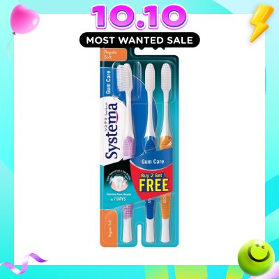 SYSTEMA Gum Care Toothbrush Regular Soft 3s Packset (Buy 2 Free 1) image