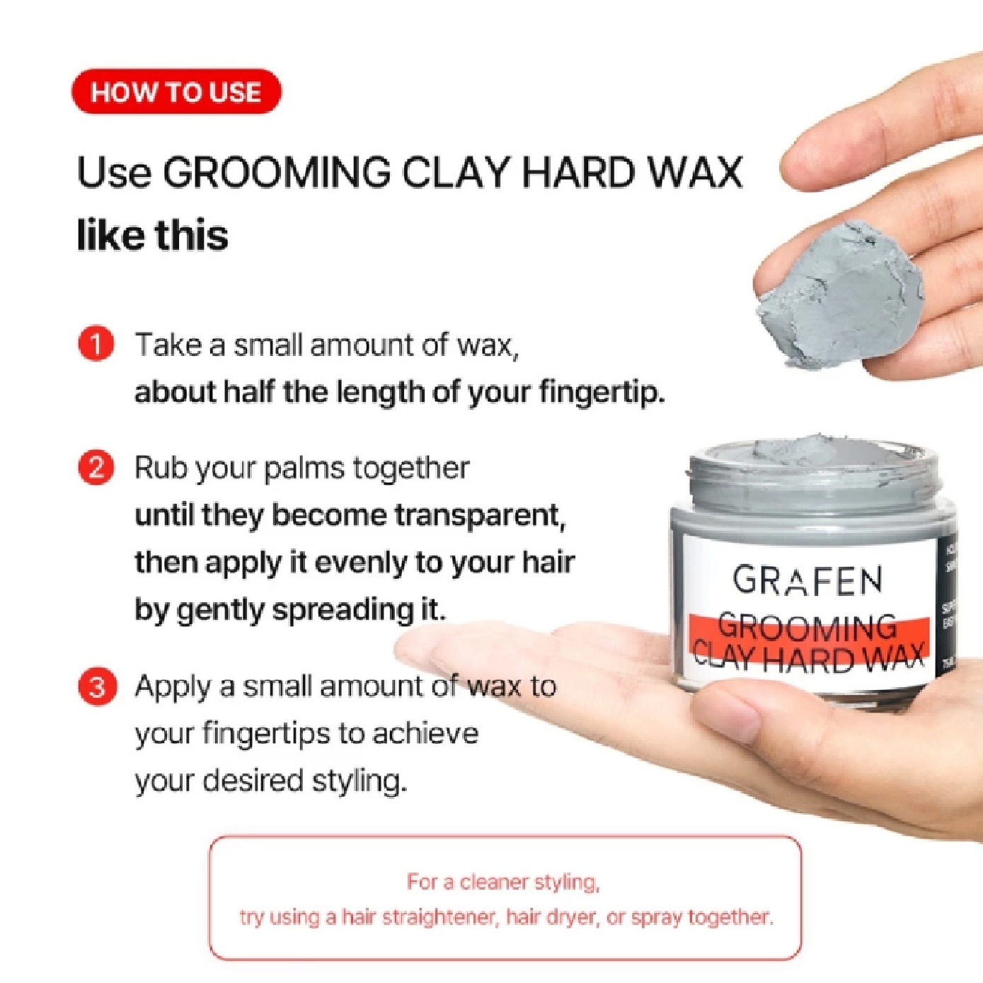 Grooming Clay Hard Wax  60g