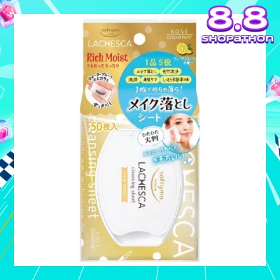 KOSE COSMEPORT Softymo Lachesca Cleansing Sheet Rich Moist 46s