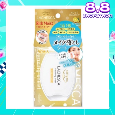 KOSE COSMEPORT Softymo Lachesca Cleansing Sheet Rich Moist 46s