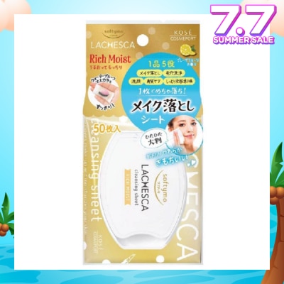KOSE COSMEPORT Softymo Lachesca Cleansing Sheet Rich Moist 46s