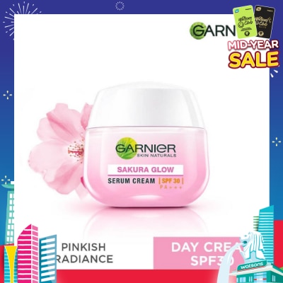 GARNIER Sakura Glow Poreless Serum Day Cream SPF20 50ml