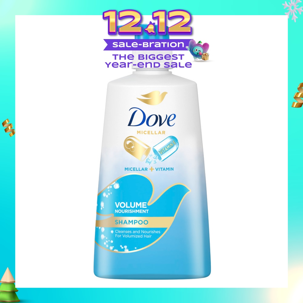 Dove Volume Nourishment Shampoo 650ml (Formulated with Micellar Oxygen)